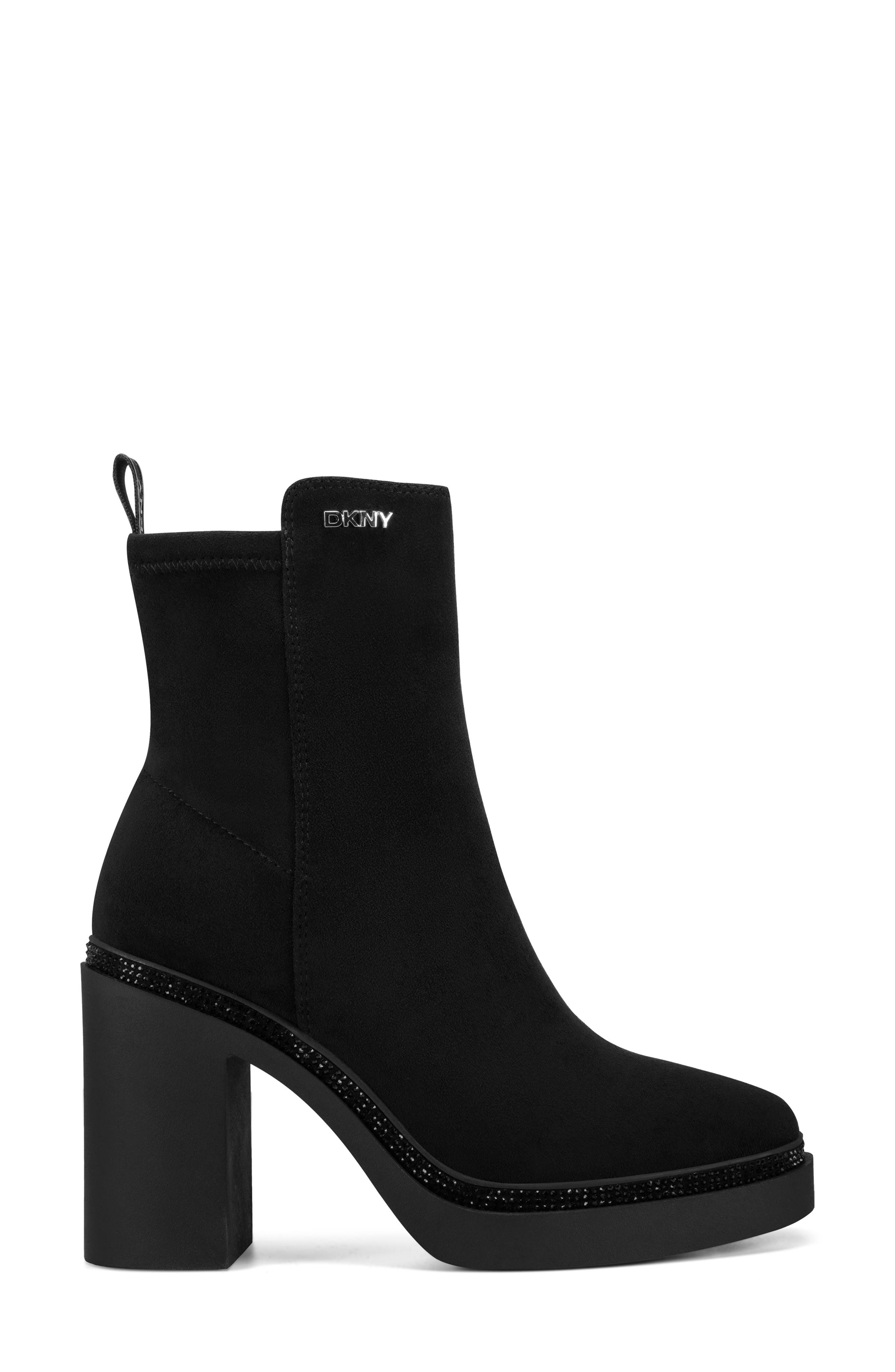 DKNY Telsi Platform Bootie, Alternate, color, Black
