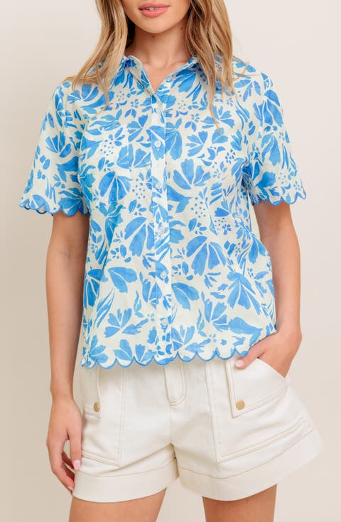Print Button-Up Shirt