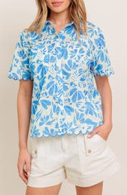 FLYING TOMATO Print Button-Up Shirt