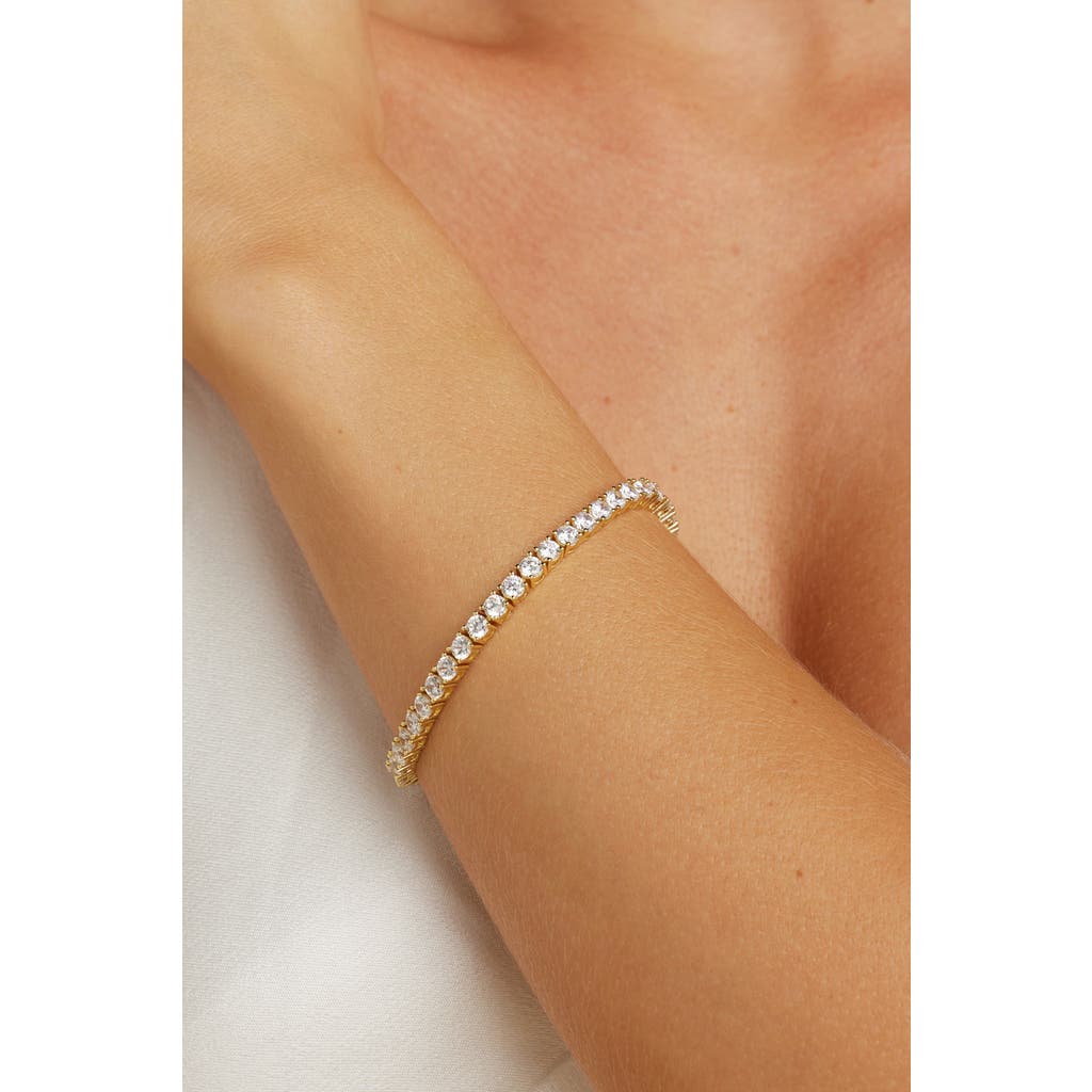 Untamed Petals Zoe Tennis Bracelet In Metallic