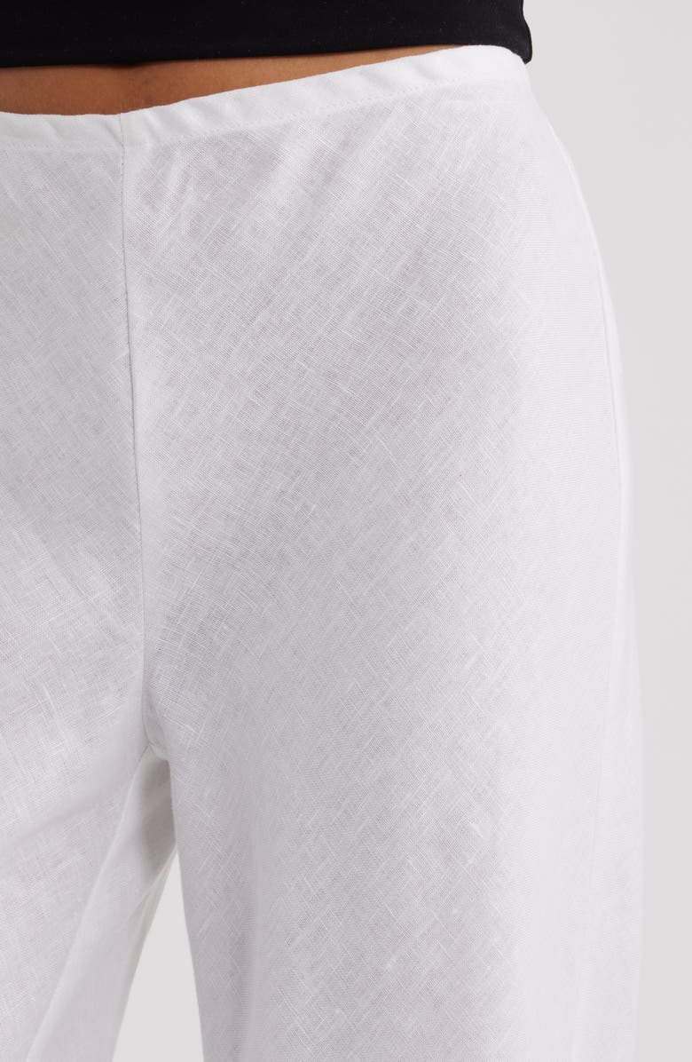 Reformation Gale High Waist Linen Pants, Alternate, color, White