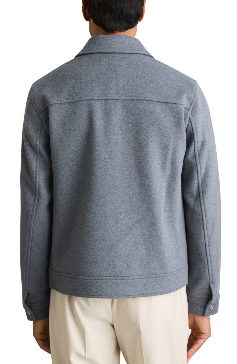 Reiss Peridoe Shirt Jacket, Alternate, color, Soft Blue Melange