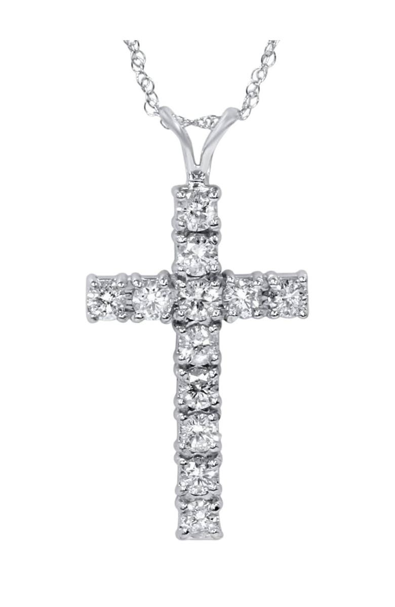 Bliss Diamond 1ct Diamond Cross Pendant 14K Gold (1 inch tall) Lab Grown, Main, color,