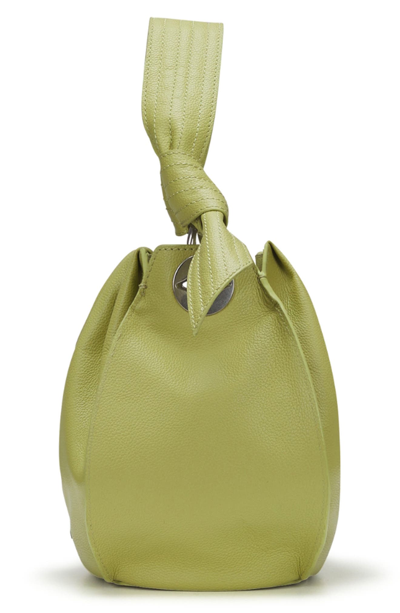 Selena Leather Bucket Bag, Alternate, color, SWEET GREEN