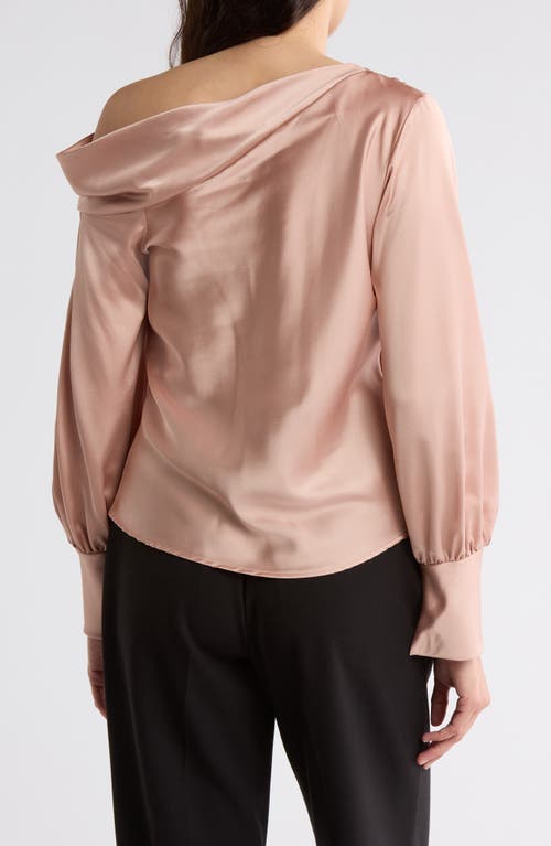 RENEE C RENEE C ASYMMETRICAL DROP SHOULDER SATIN TOP 
