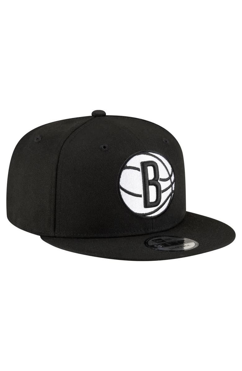 New Era Men's New Era  Black Brooklyn Nets 9FIFTY Snapback Hat, Alternate, color, 