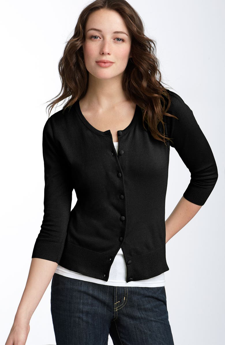 Only Mine Ribbed Trim Cardigan, Main, color,