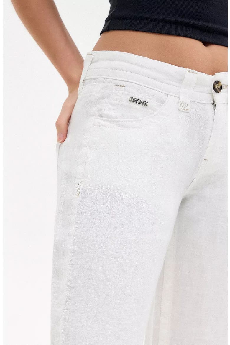 Kayla Linen & Cotton Five-Pocket Pants, Alternate, color, WHITE