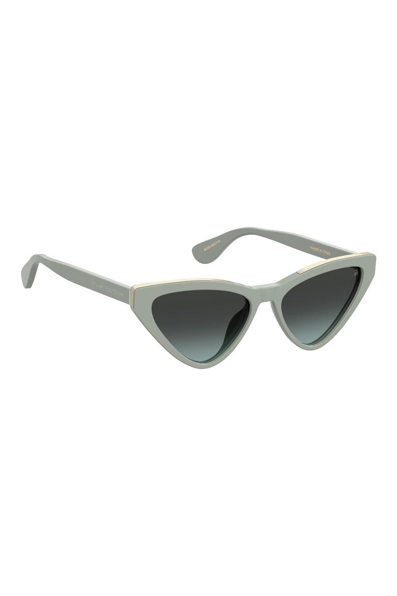 55mm Cat Eye Sunglasses, Alternate, color, GREEN/ GREY GREEN