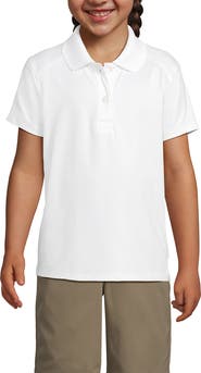 Lands' End School Uniform Girls Short Sleeve Feminine Fit Rapid Dry Polo Shirt