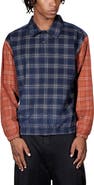 PLEASURES Colorblock Check Cotton Corduroy Shirt