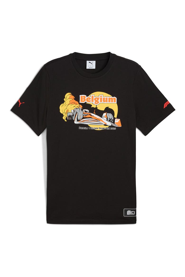 F1 Belgium Cotton Graphic T-Shirt, Main, color, PUMA BLACK