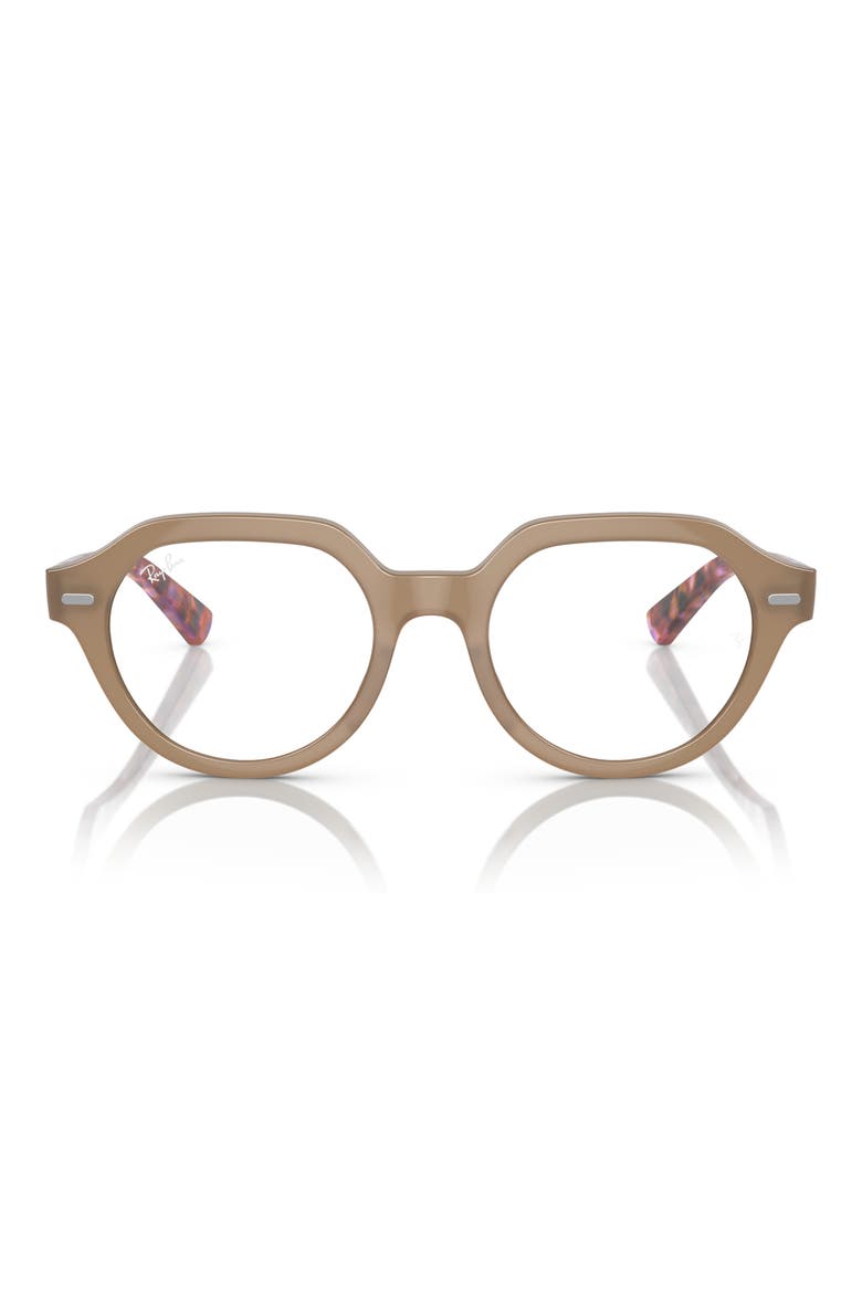 RX7214F 51mm Square Optical Glasses, Main, color, WHITE