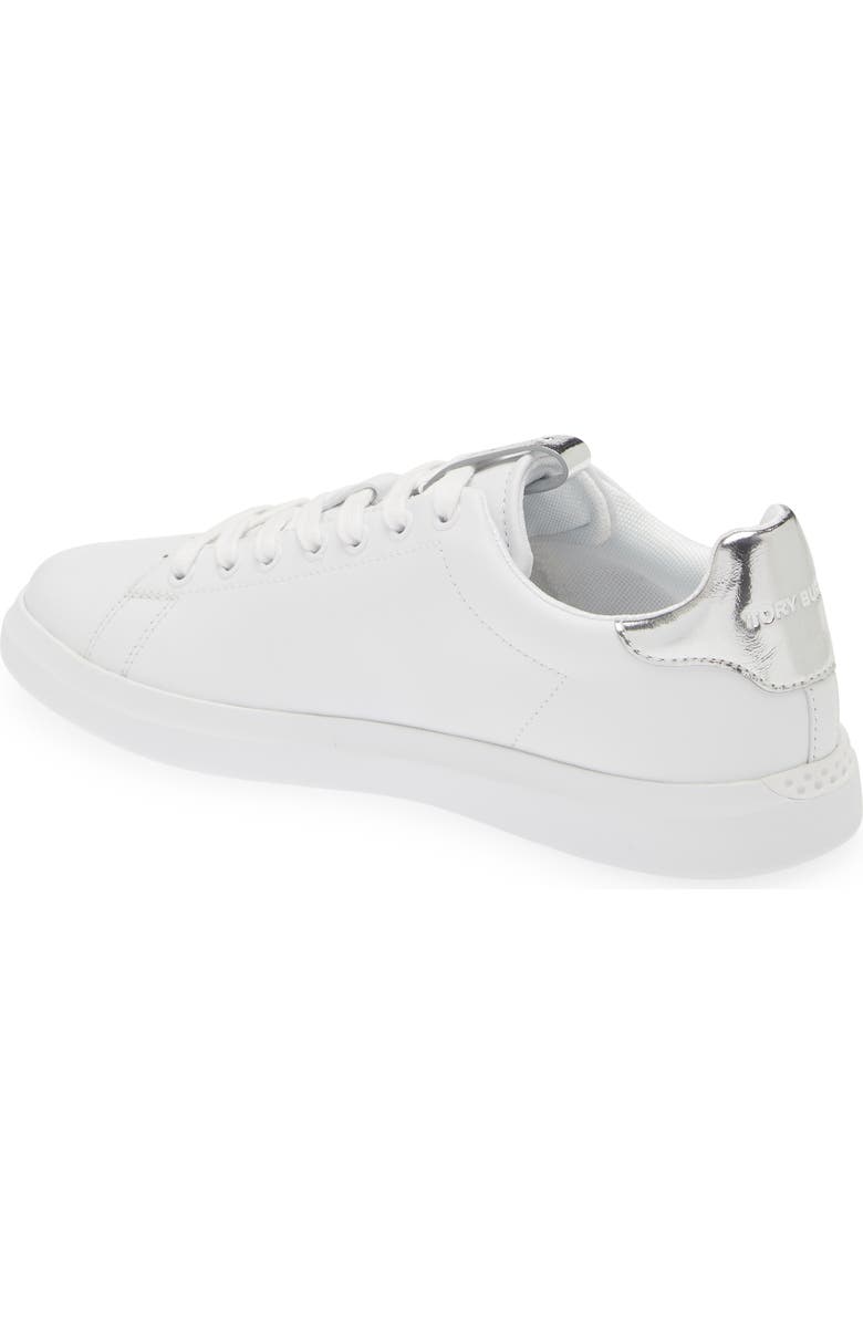 Tory Burch Double T Howell Court Sneaker, Alternate, color, Titanium White / Silver
