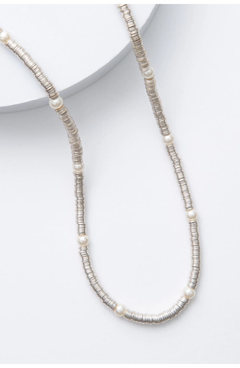 Noonday Collection Silver Sequin Necklace, Main, color, Silver