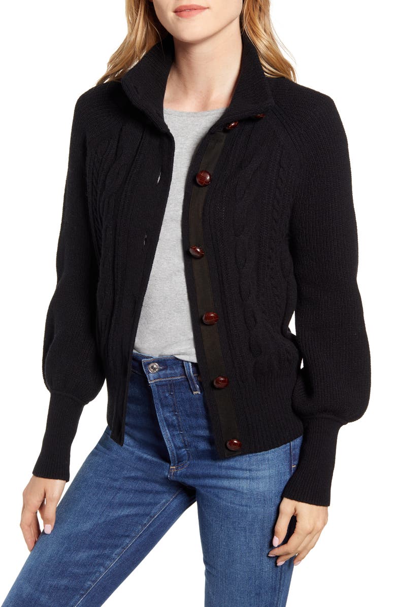 J.Crew Balloon Sleeve Cable Knit Cardigan | Nordstrom, image size:780x1196