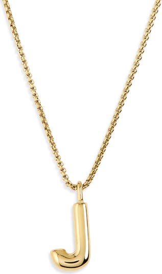Waterproof Bubble Initial Pendant Necklace