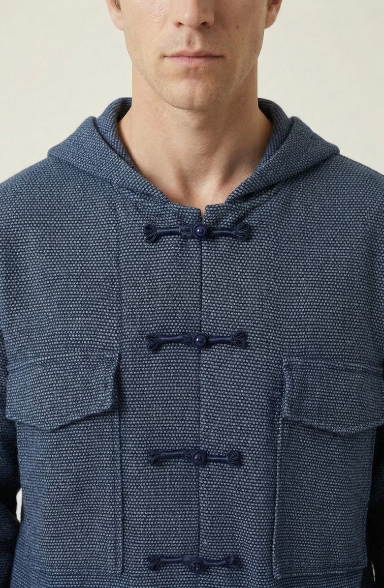 Modenaire Toggle Closure Hooded Jacket, Alternate, color, Indigo