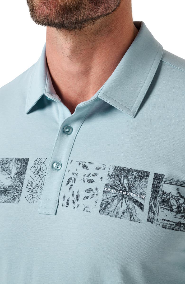 TravisMathew Performance Jersey Polo, Alternate, color, Forget Me Not