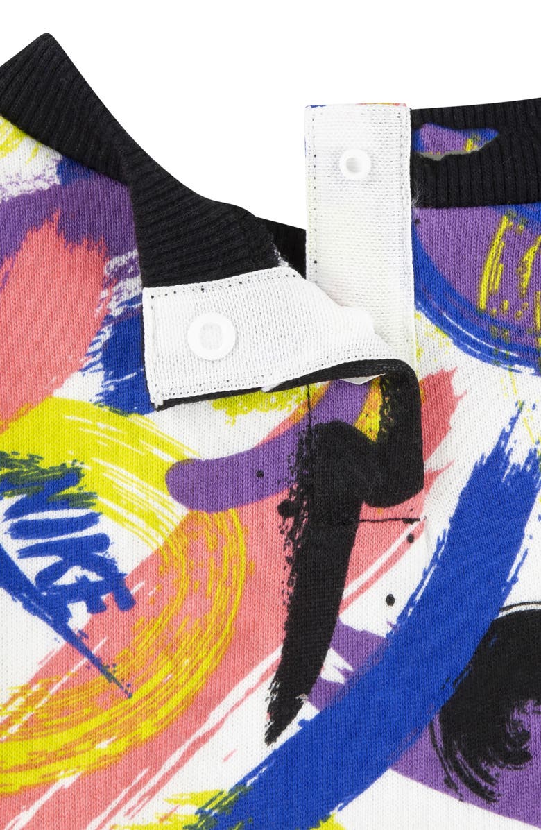 Nike Allover Print Pullover & Joggers Set, Alternate, color, Black