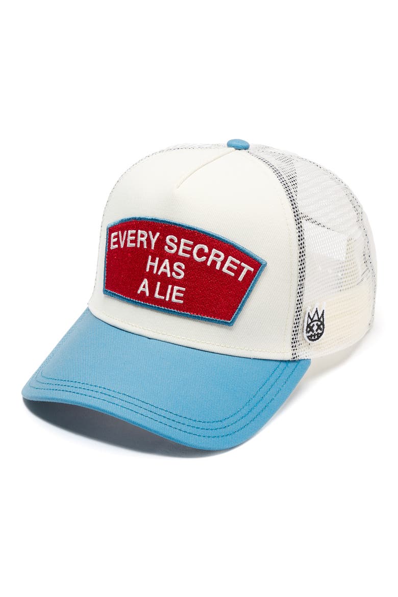 Mesh Back Trucker Baseball Cap, Alternate, color, WINTER WHITE