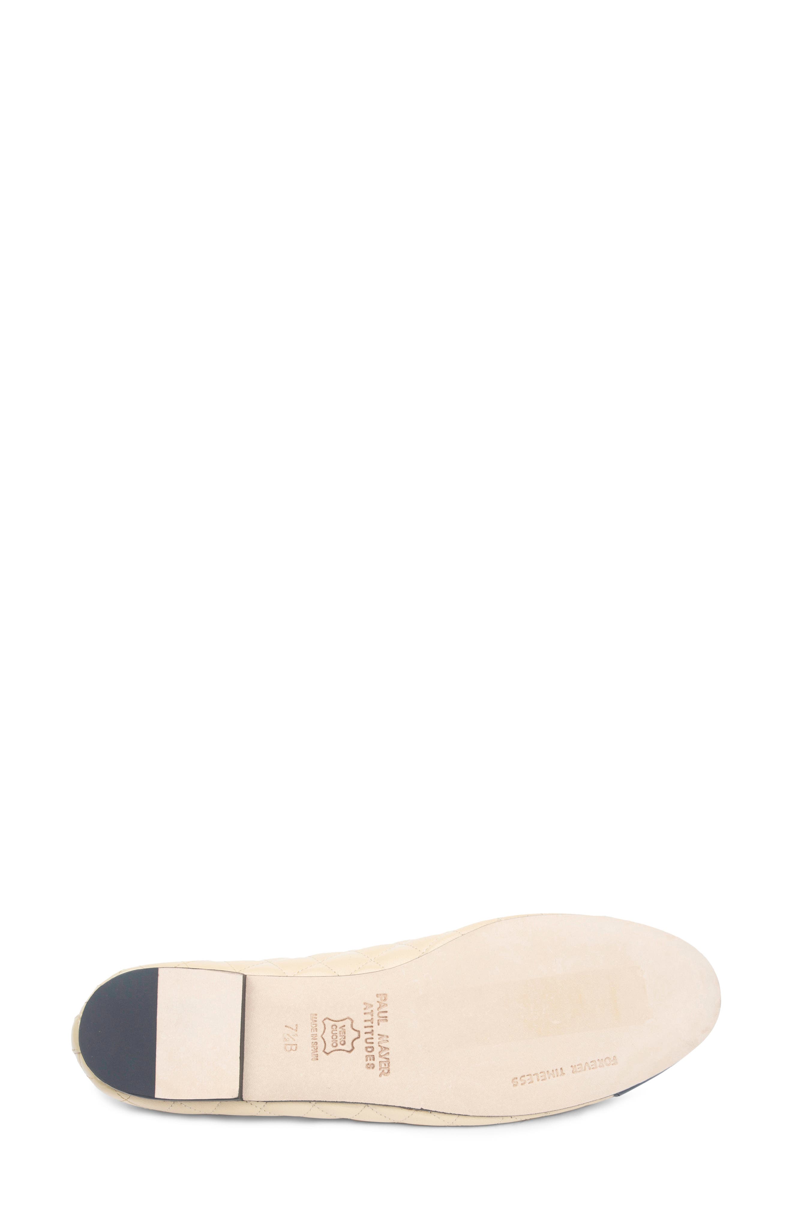 Best Cap Toe Ballet Flat, Alternate, color, BEIGE/ BLACK PATENT