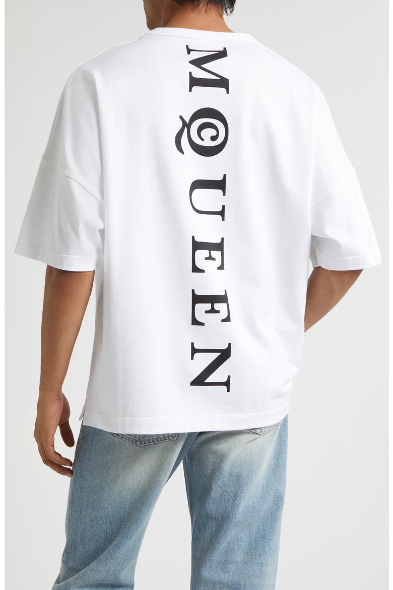 Oversize Logo Graphic T-Shirt, Alternate, color, WHITE / BLACK