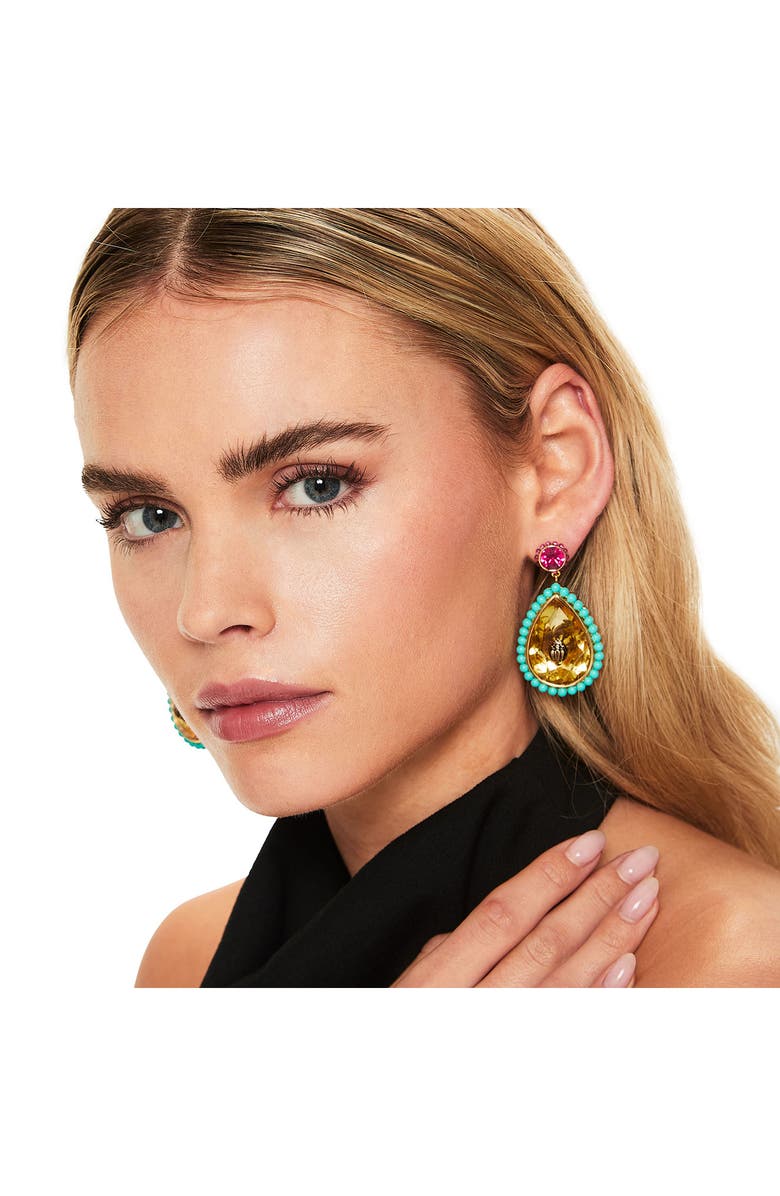 Kurt Geiger London Statement Drop Earrings, Alternate, color, Orange