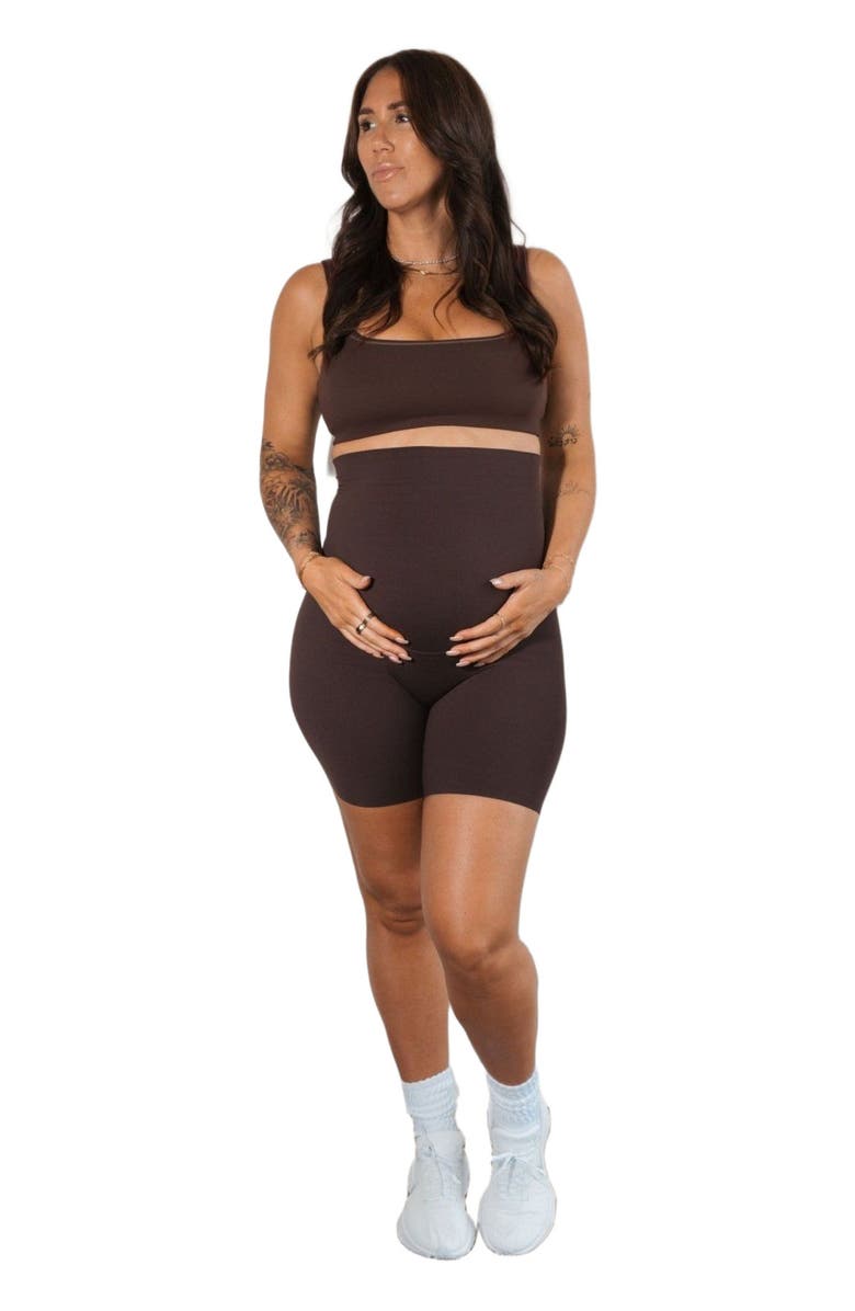 Vitality Cloud II Maternity Rider Short, Alternate, color, Espresso