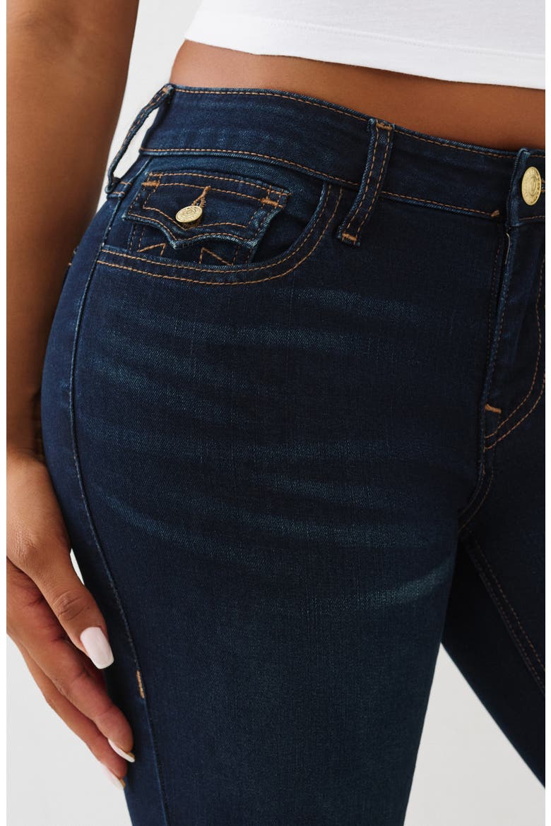 Joey Stud Embellished Flare Jeans, Alternate, color, DARK OAK WASH