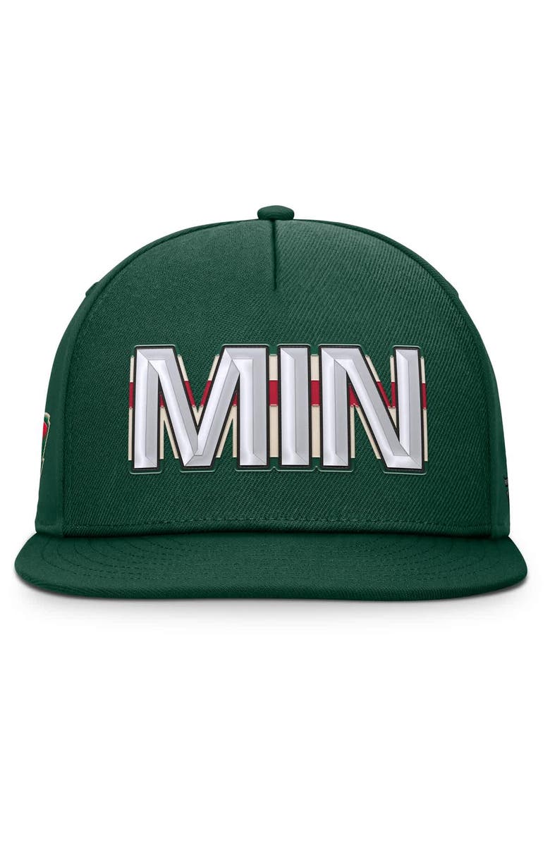 FANATICS Men's Fanatics Green Minnesota Wild Authentic Pro Rink Team Code Snapback Hat, Alternate, color, Green