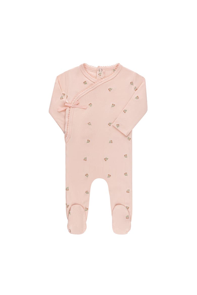 Embroidered Collection  - Footie, Main, color, Pink Tulip