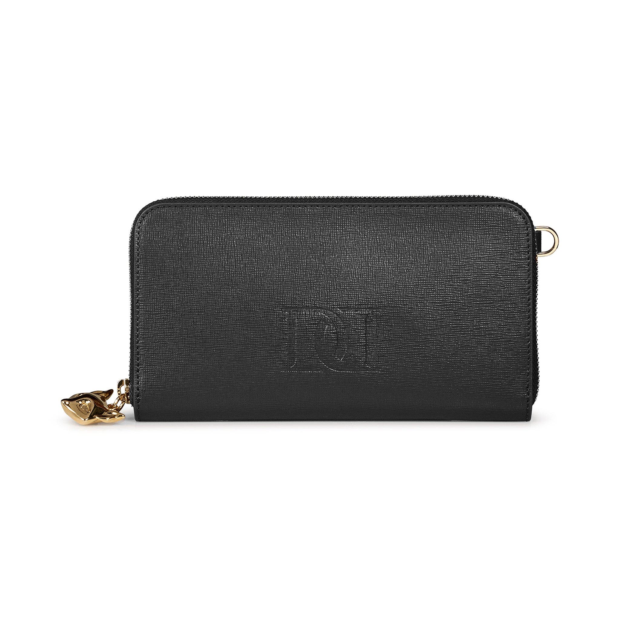 DESERI Paris Clutch, Alternate, color, Black With Strap