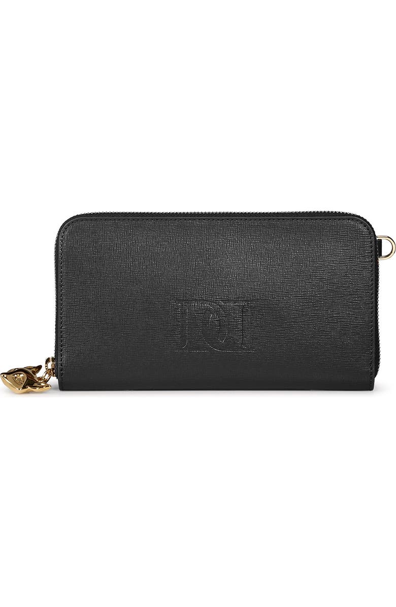 DESERI Paris Clutch, Alternate, color, Black With Strap