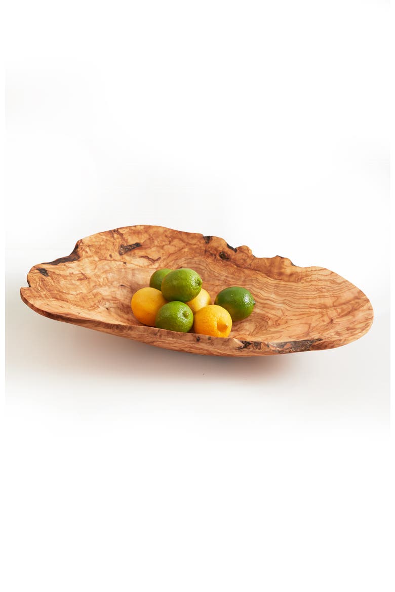 Italian Olivewood Root Salad Bowl, Alternate, color, Brown