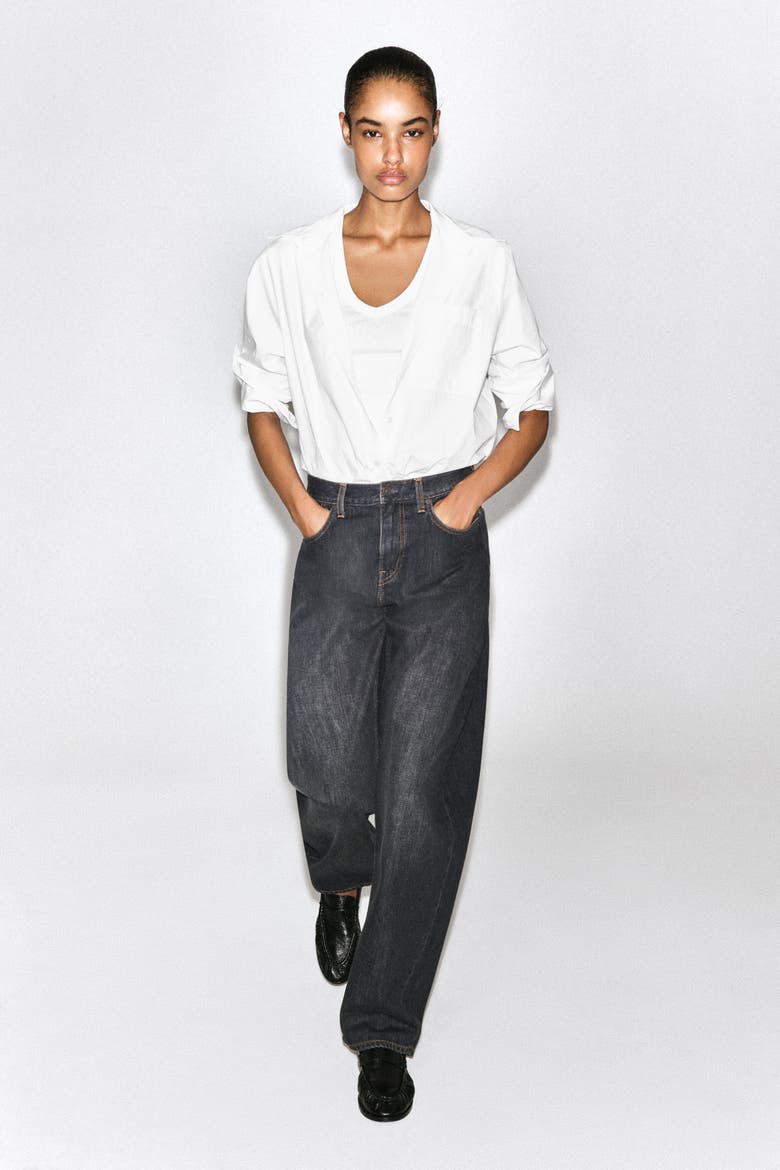Inlet Curved-leg Jeans, Alternate, color, DARK GRAY