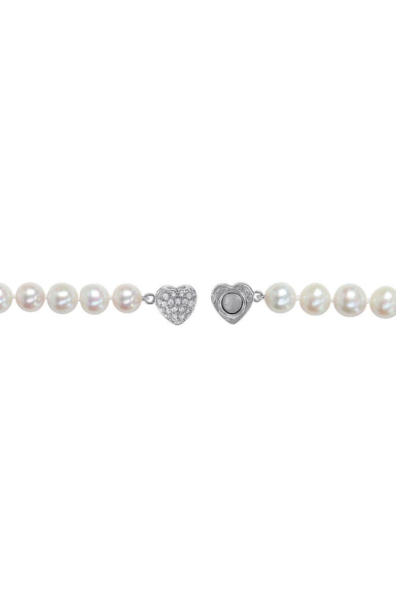 Julianna B. Cultured Edison Pearl Necklace Moissanite Heart Clasp, Alternate, color, Pearl