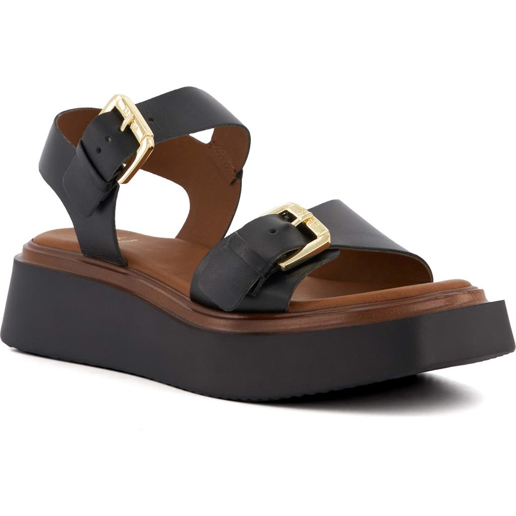 Dune London Loells Platform Sandal In Black