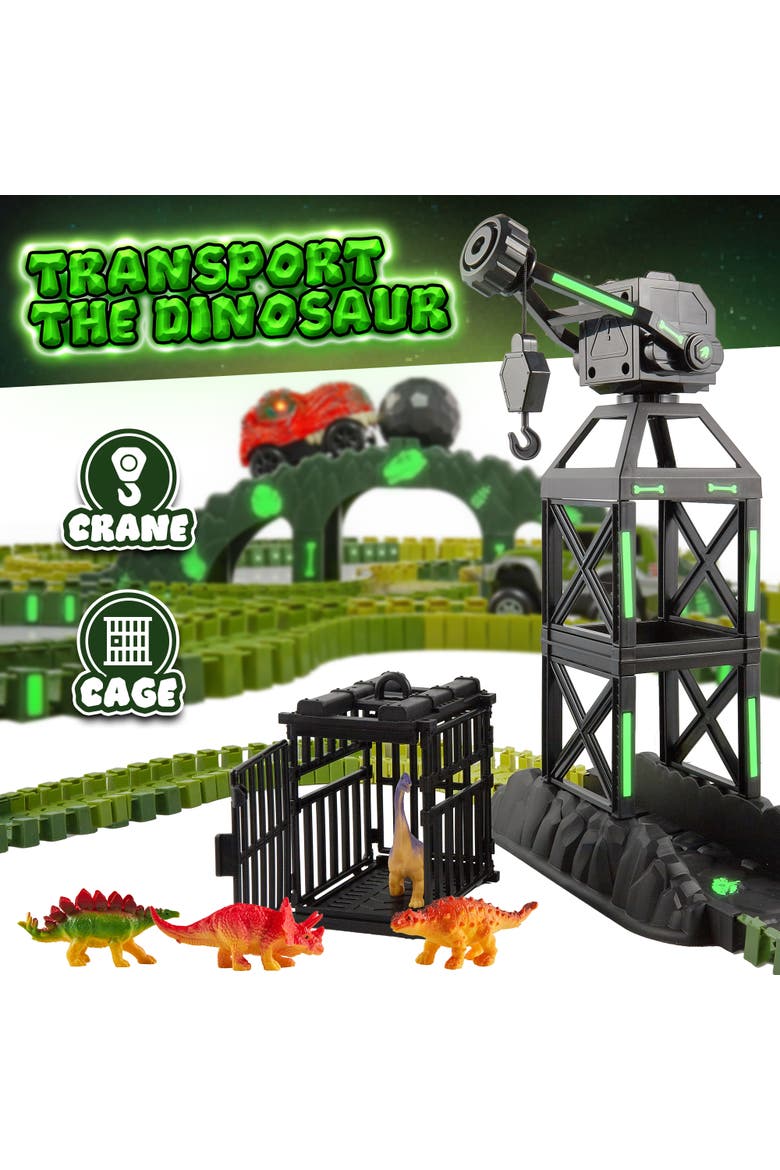Dinosaur Track STEM Set Toy 225 Piece, Alternate, color, Multi Color