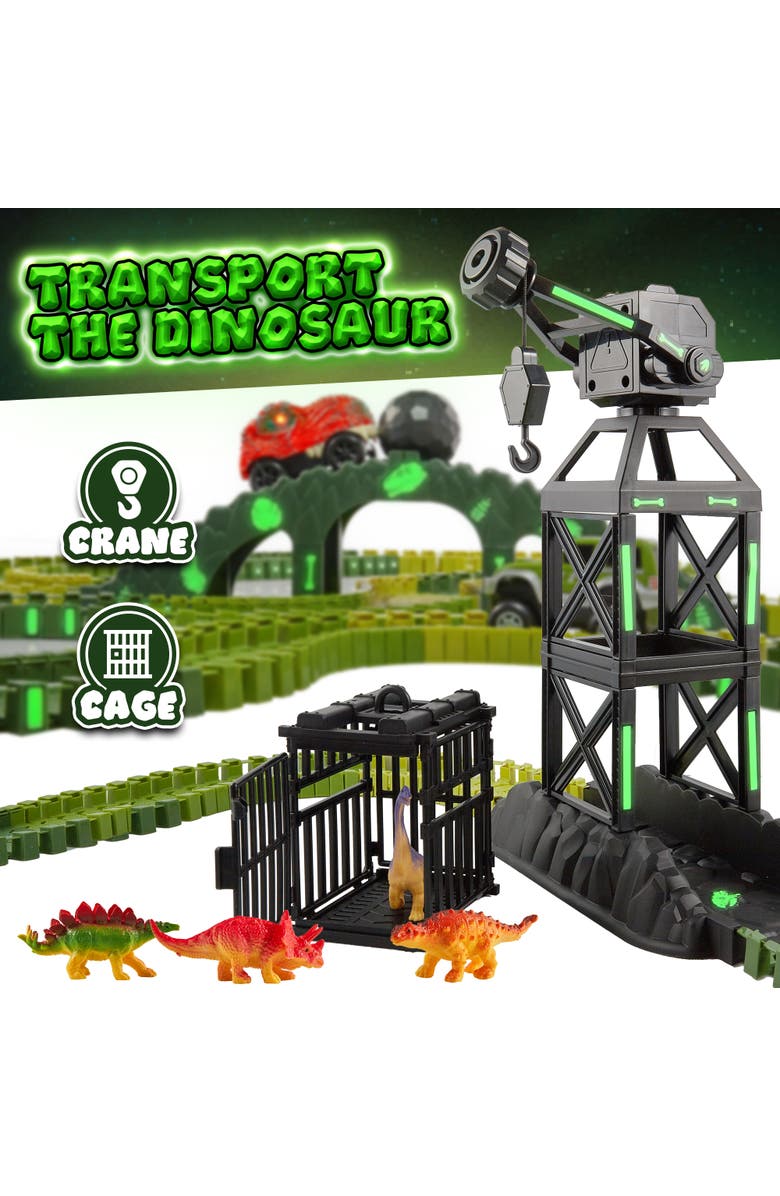 USA Toyz Dinosaur Track STEM Set Toy 225 Piece, Alternate, color, Multi Color