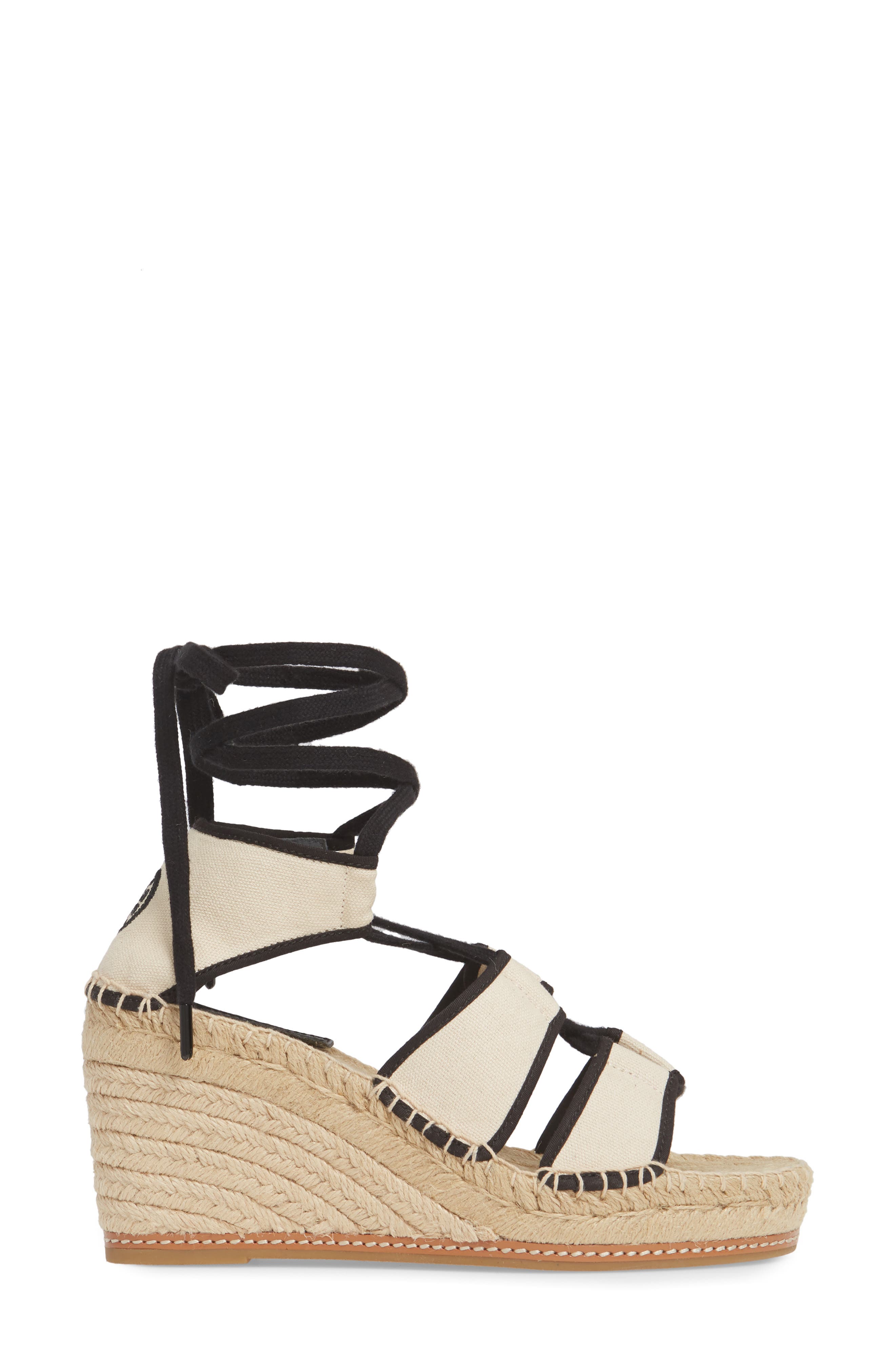 Tory Burch Ankle Tie Wedge Espadrille, Alternate, color, 