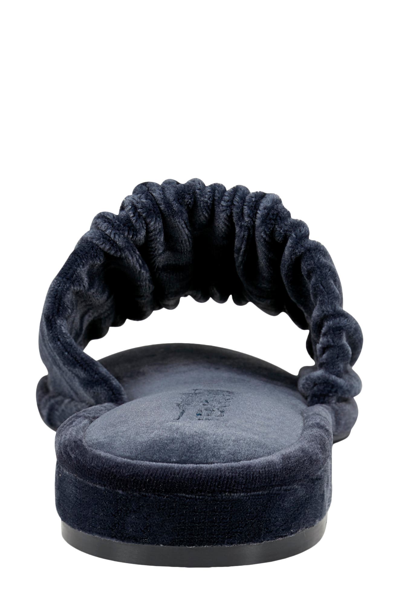 Jamaica Ruched Slide Sandal, Alternate, color, NAVY VELVET