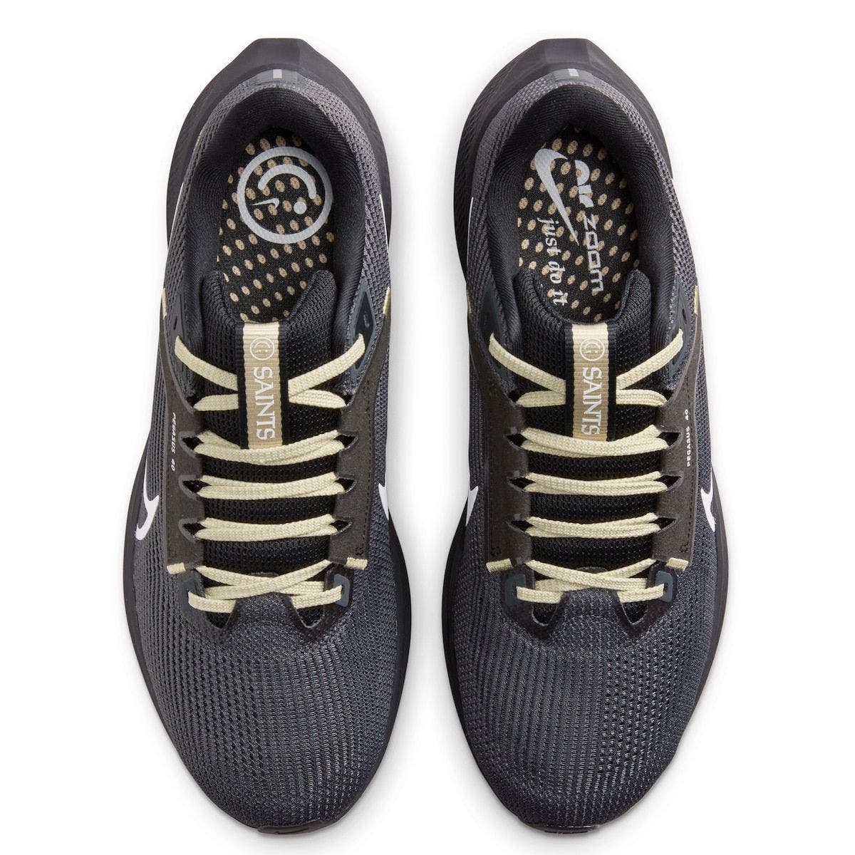 Nike Unisex Nike  Anthracite New Orleans Saints Zoom Pegasus 40 Running Shoe, Alternate, color, Anthracite