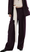 MANGO Linen Straight Leg Suit Pants