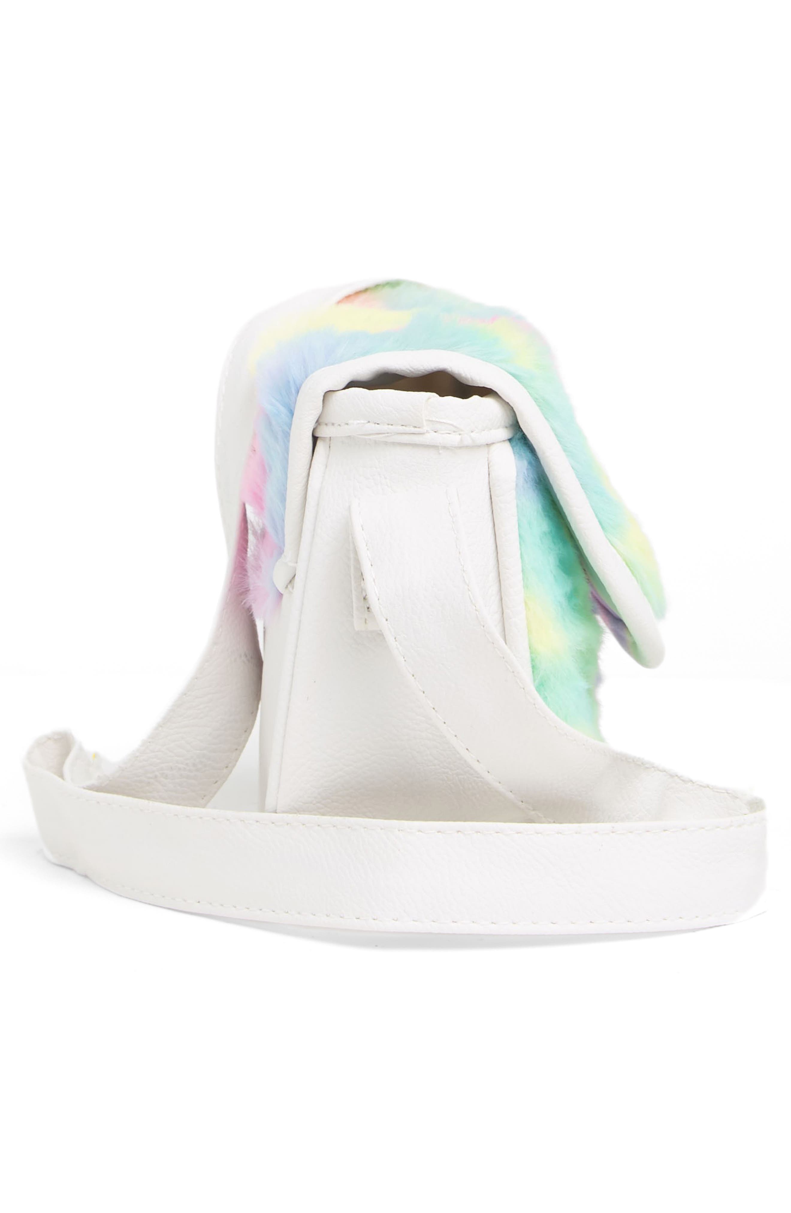 Jessica Simpson Kids' Rainbow Faux Fur Shoulder Bag, Alternate, color, 