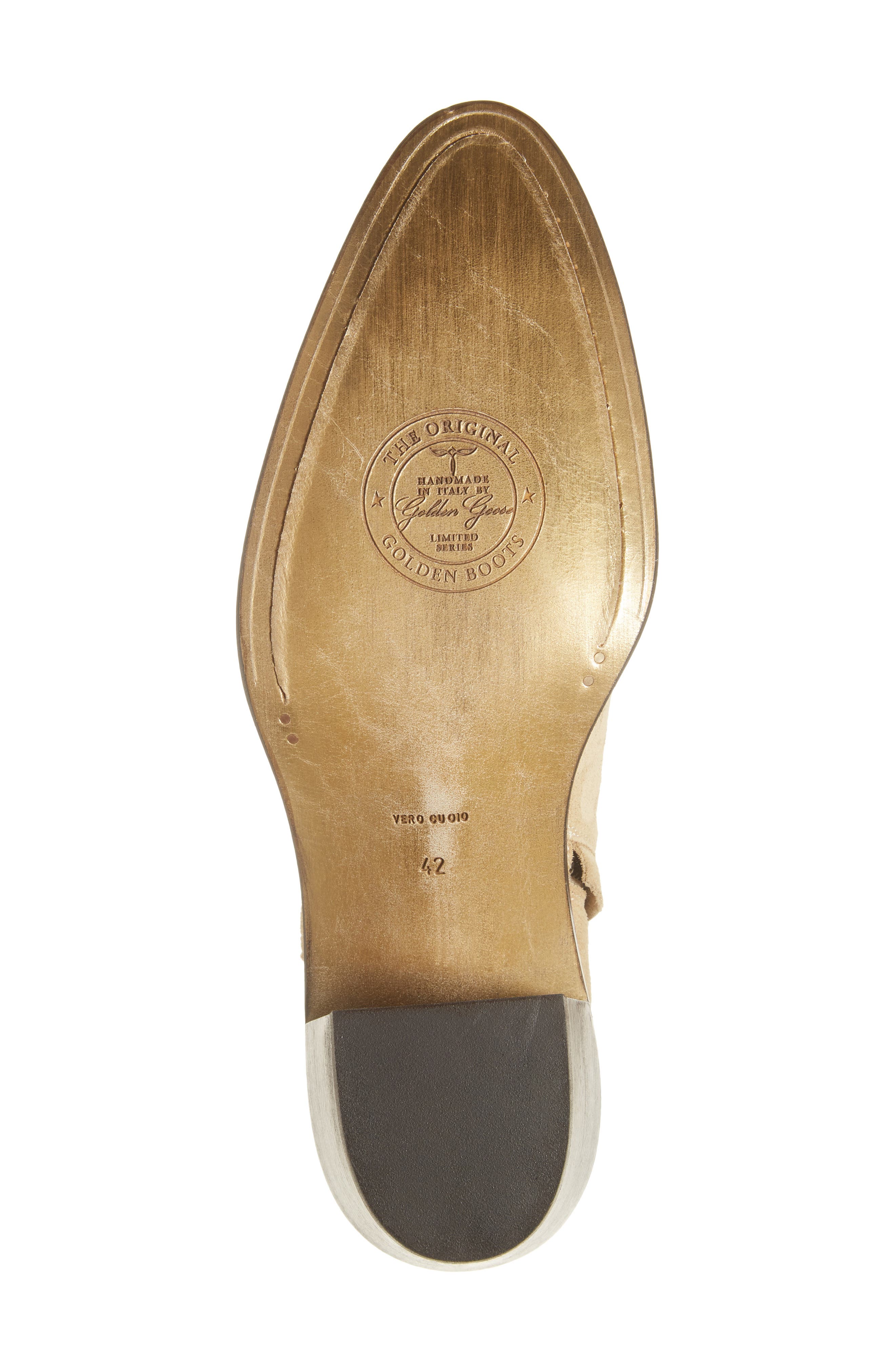 Golden Goose Patty Waxed Suede Western Bootie, Alternate, color, Sand