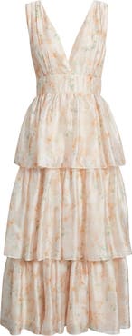 Lulus Vallia Tiered Maxi Dress