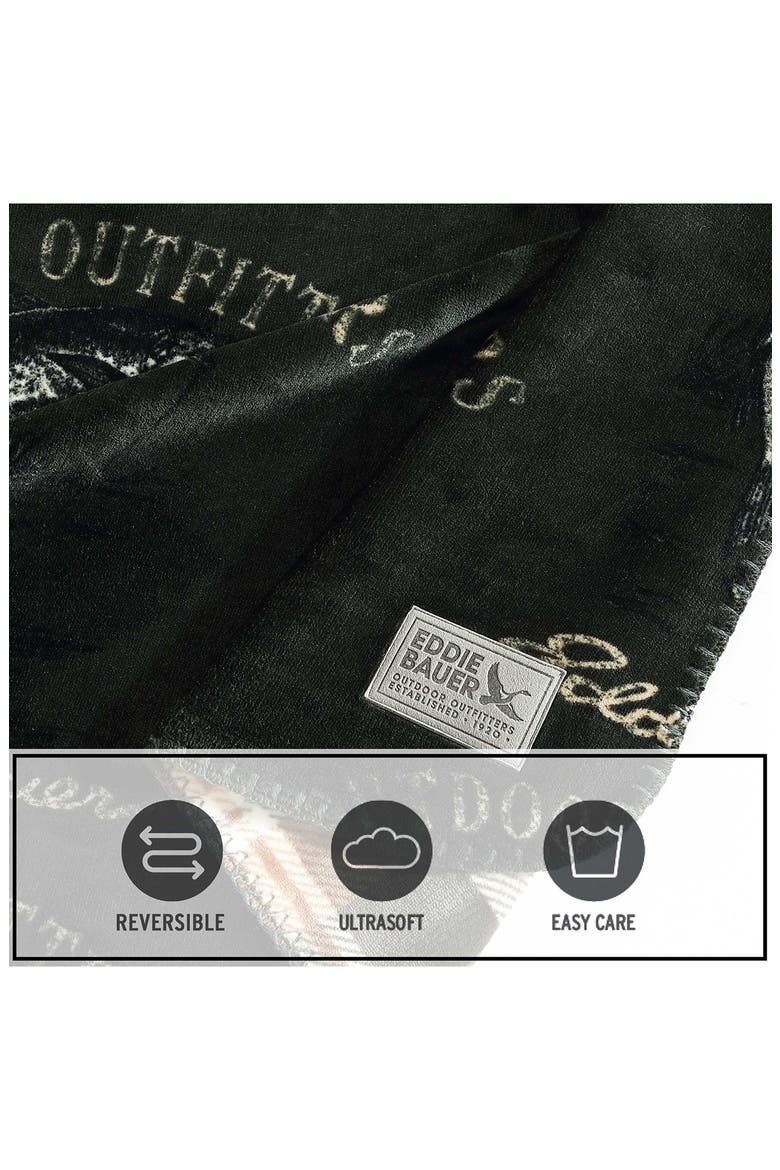 Flying Fish Reversible Flannel Blanket, Alternate, color, BLACK MULTI