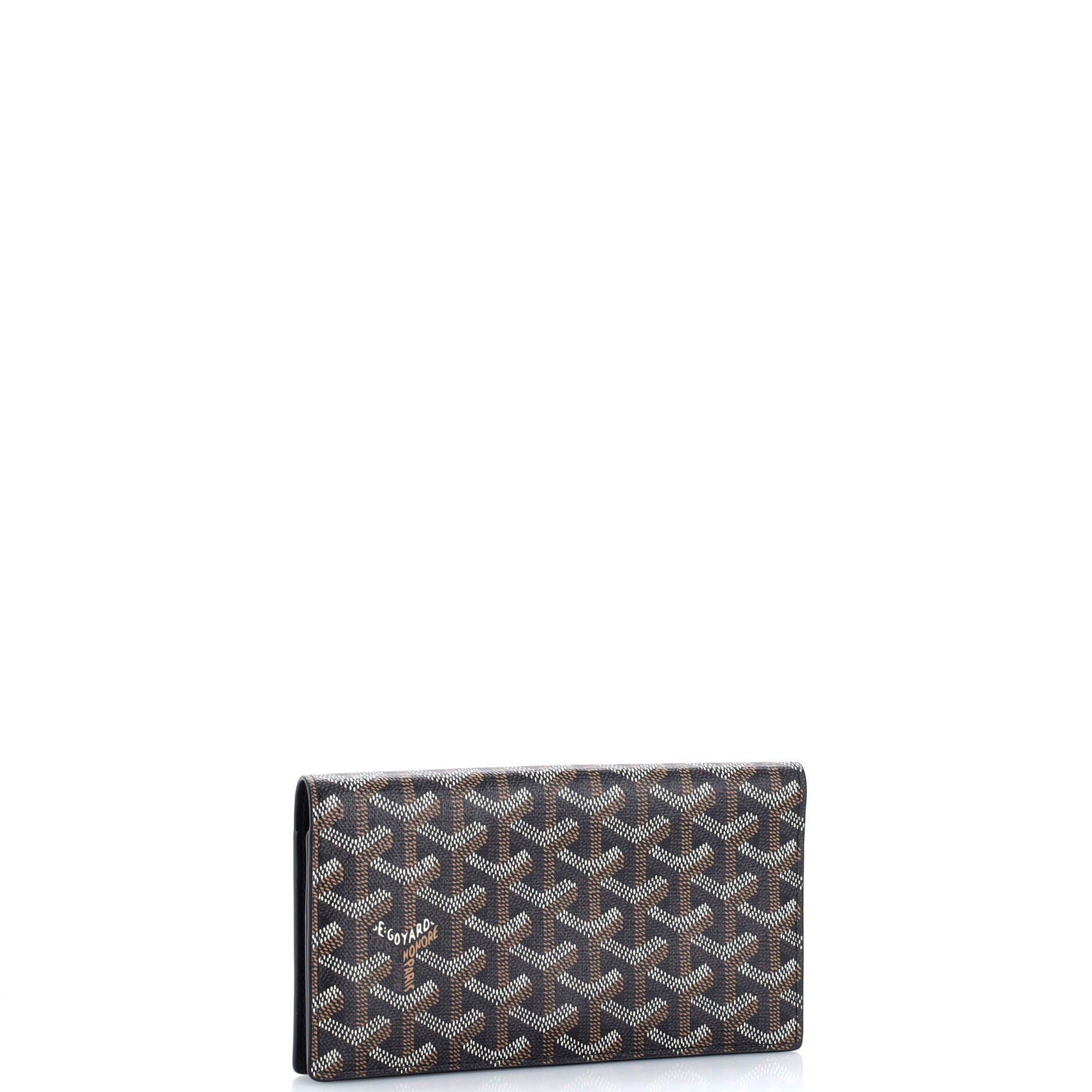 Pre-Owned Goyard Richelieu Wallet Coated Canvas Long, Alternate, color, Black