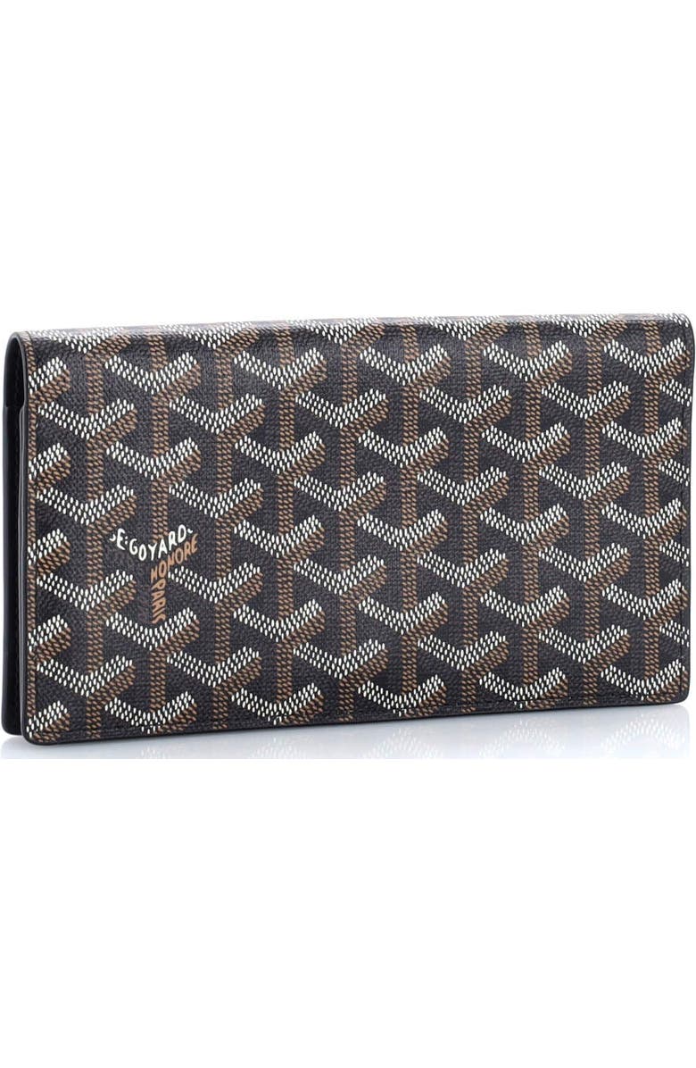 Pre-Owned Goyard Richelieu Wallet Coated Canvas Long, Alternate, color, Black